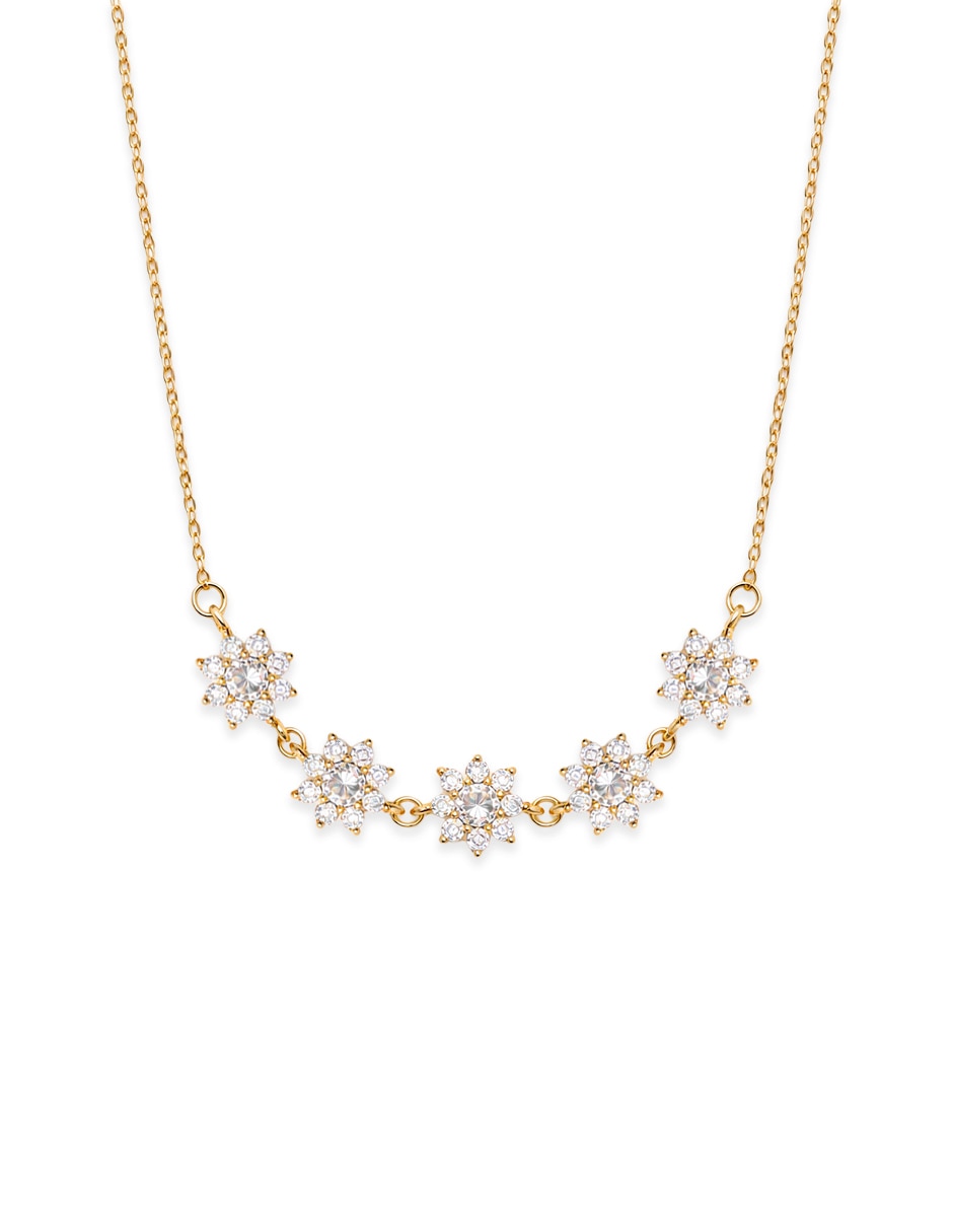 Collar de flor flor pavé de metal
