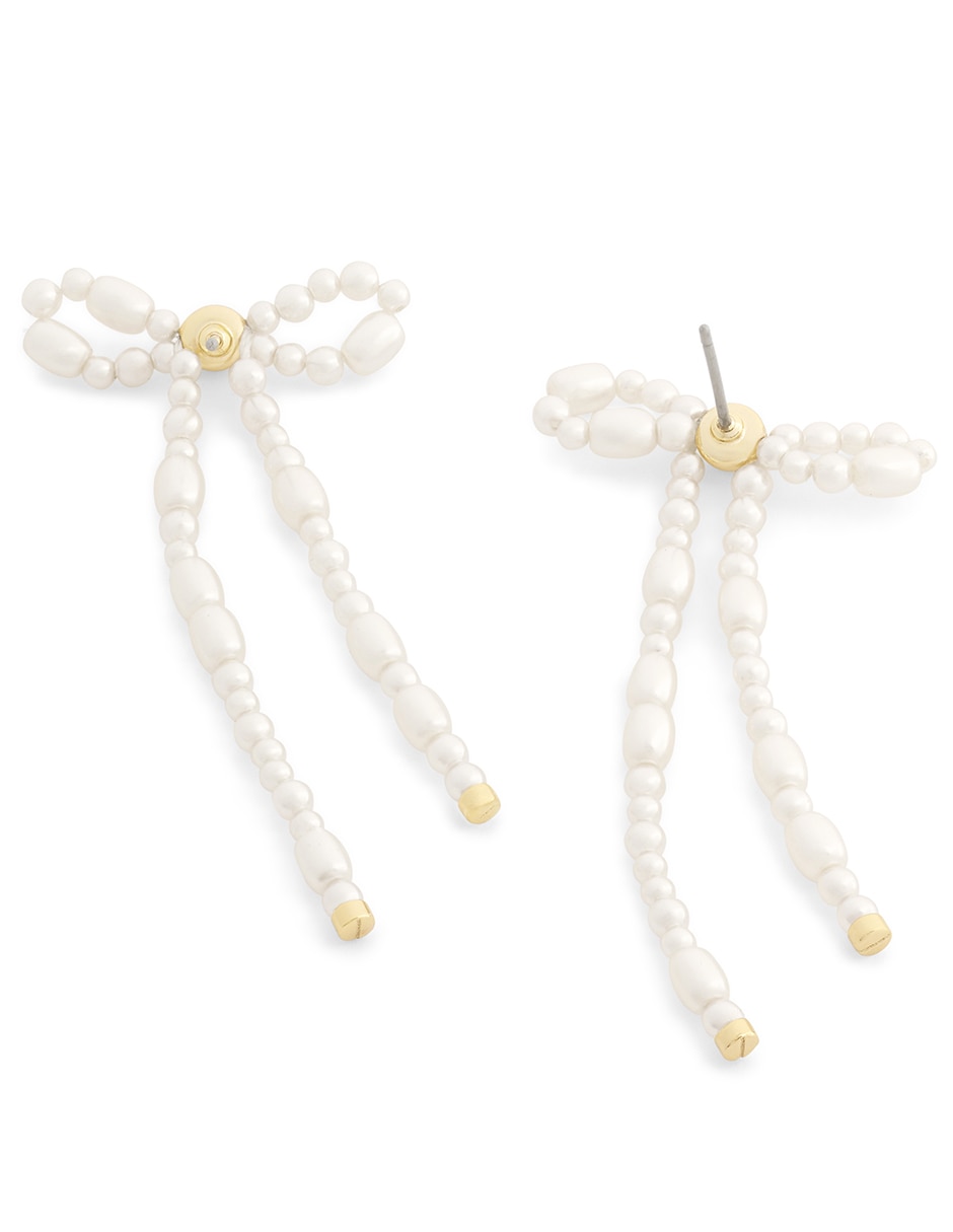 Aretes cortos de moño con acabado brillante 2