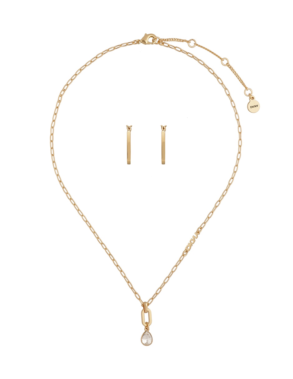 Aretes y collar de gota Boxed U26 2