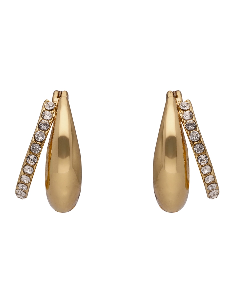 Aretes cortos Tinsley con acabado pavé