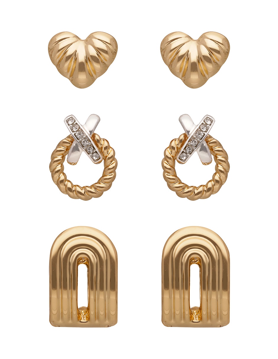 Aretes Wall Street con acabado pavé 2