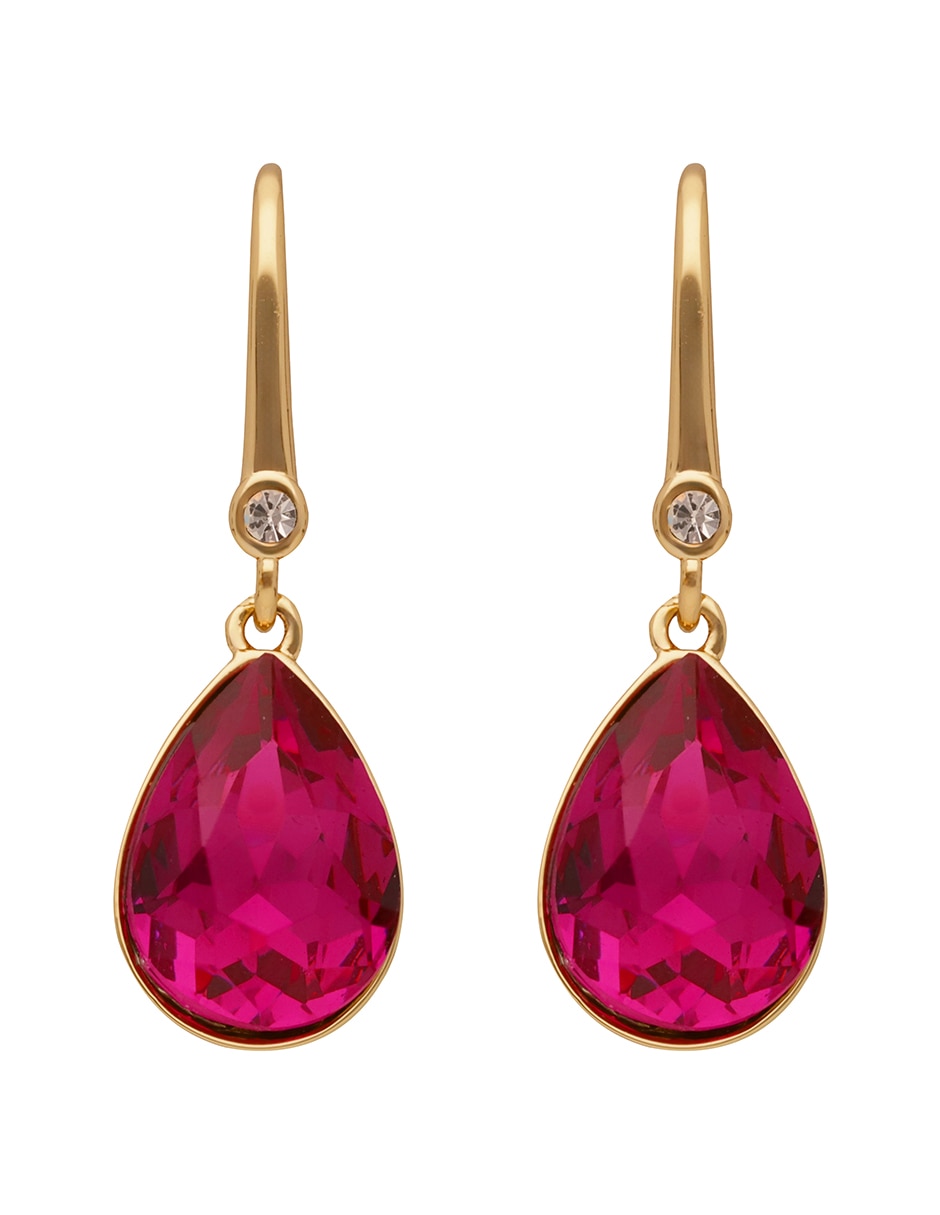 Aretes cortos de gota Fiona con acabado esmaltado 3