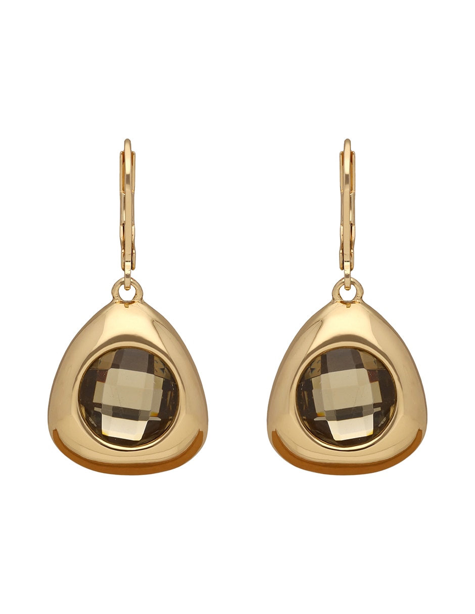Aretes de gota Mulberry Street con acabado pavé