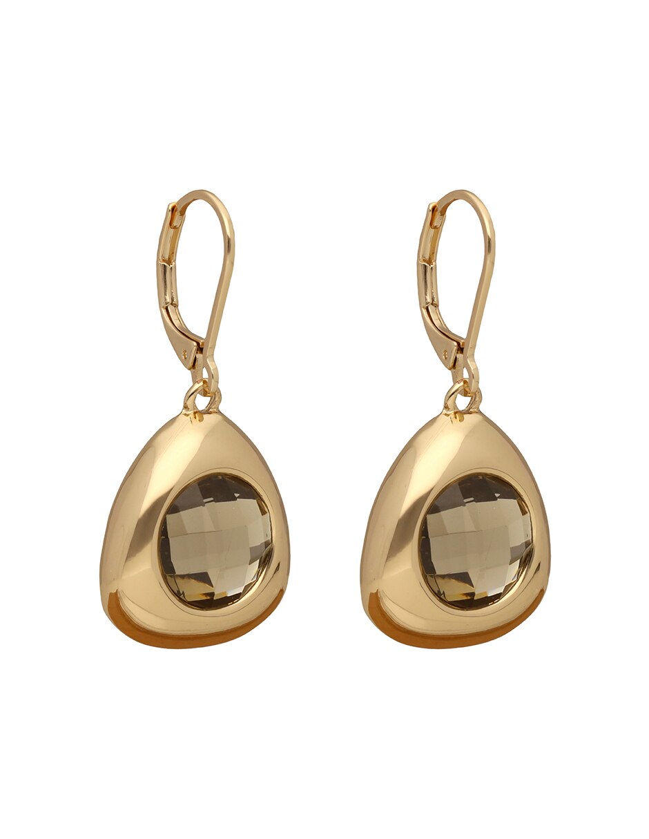 Aretes de gota Mulberry Street con acabado pavé 2