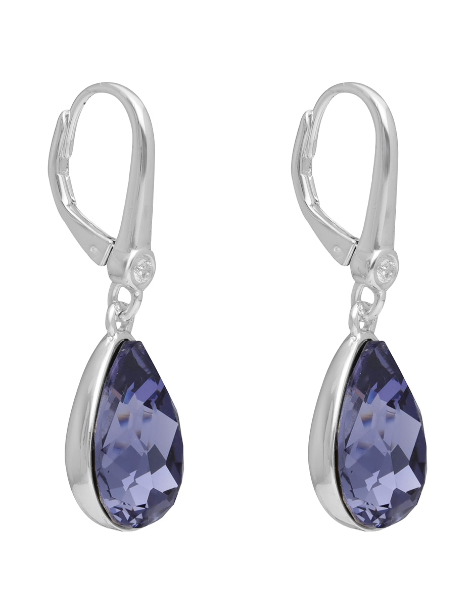 Aretes cortos de gota Fiona con acabado esmaltado 1