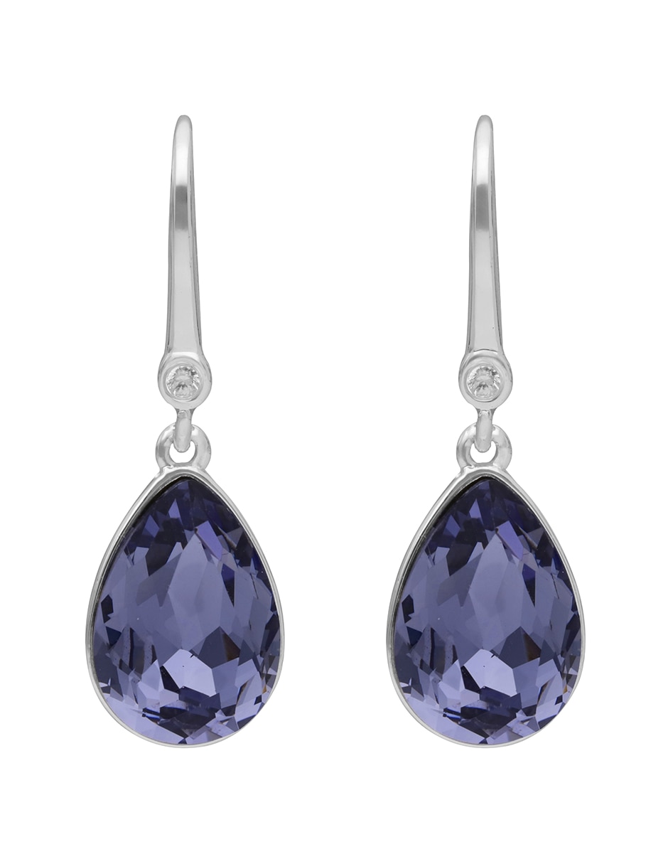 Aretes cortos de gota Fiona con acabado esmaltado