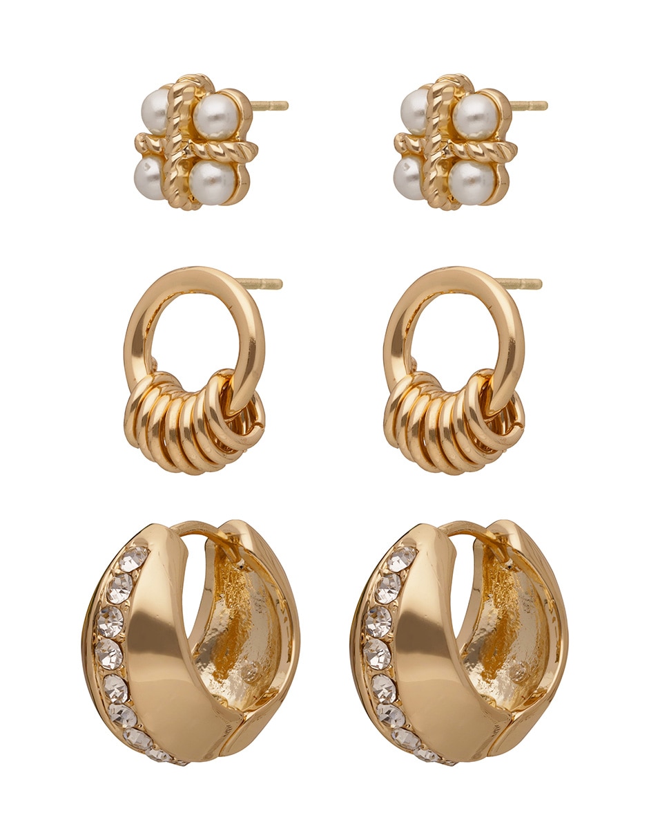 Aretes Wall Street con acabado pavé Aretes Wall Street con acabado pavé
