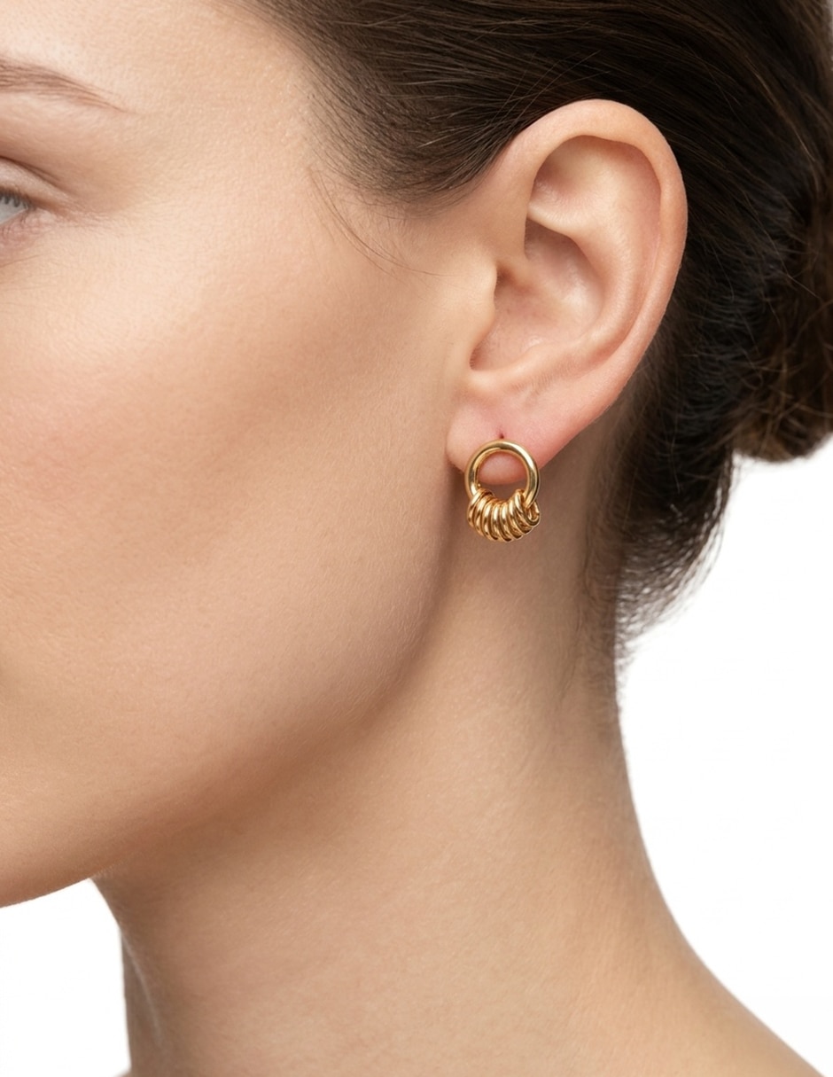 Aretes Wall Street con acabado pavé 2