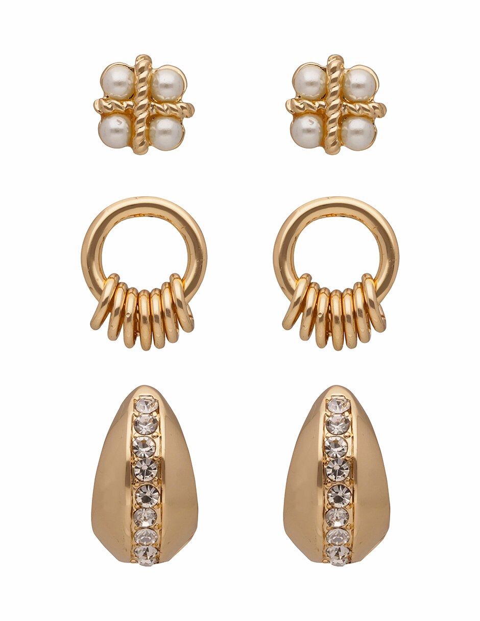 Aretes Wall Street con acabado pavé 3