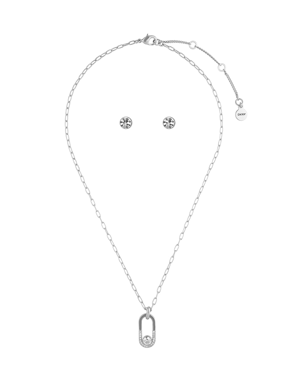 Aretes y collar Boxed U26 cristal