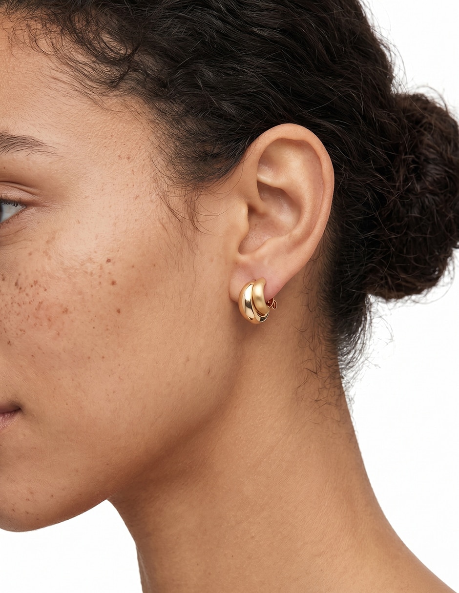 Aretes Hudson Street con acabado liso 2