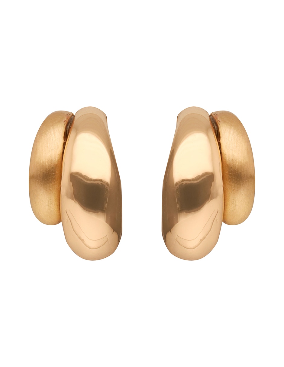 Aretes Hudson Street con acabado liso