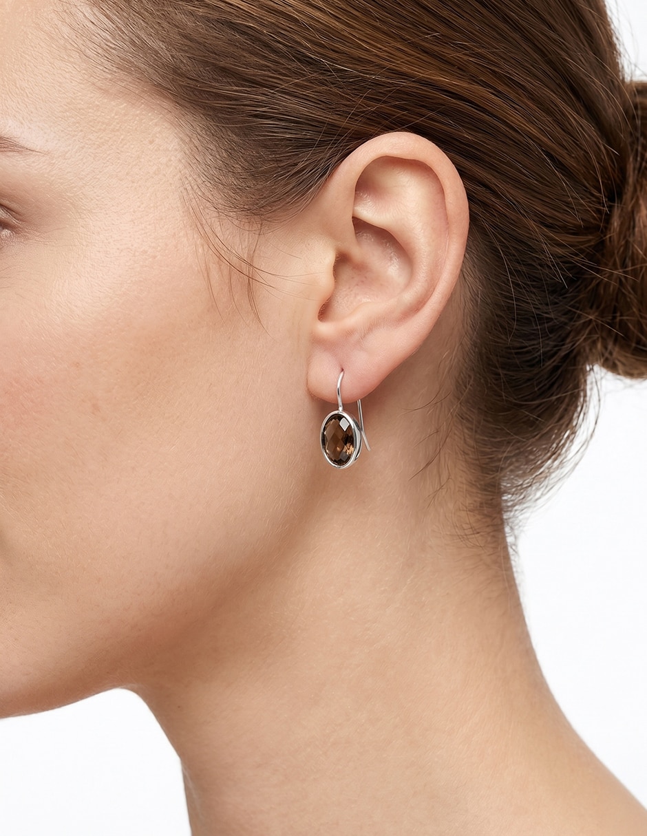 Aretes de gota Avenue of Americas con acabado liso 3