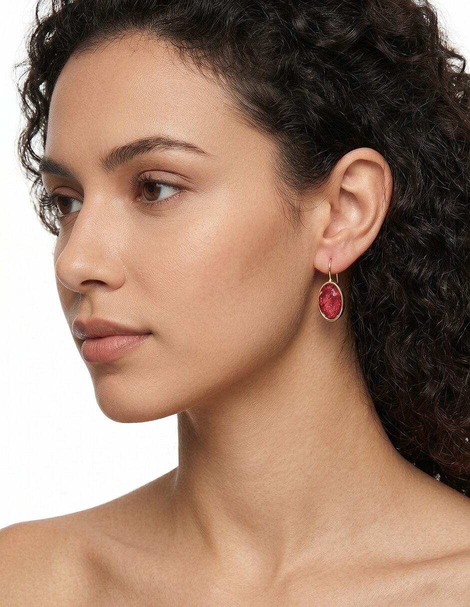Aretes de gota Avenue of Americas con acabado liso 2