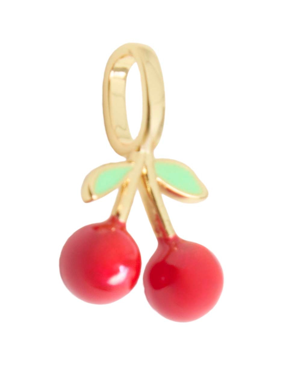 Dije de cereza de baño de oro 18 k 2