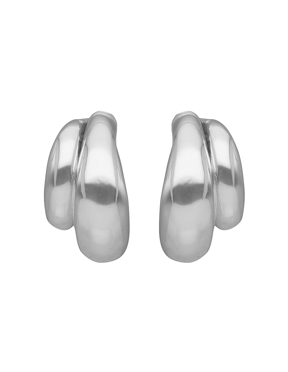 Aretes Hudson Street con acabado liso