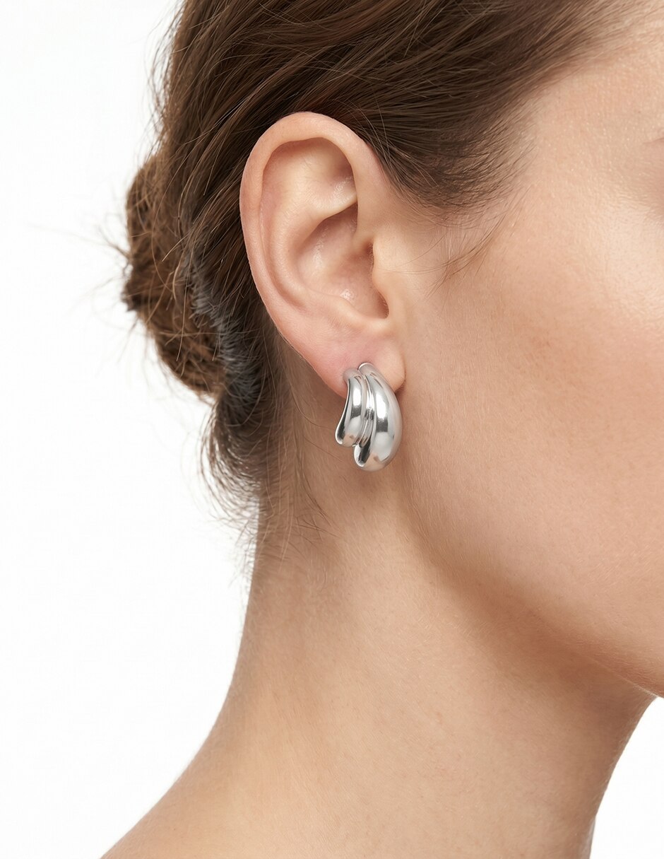 Aretes Hudson Street con acabado liso 3