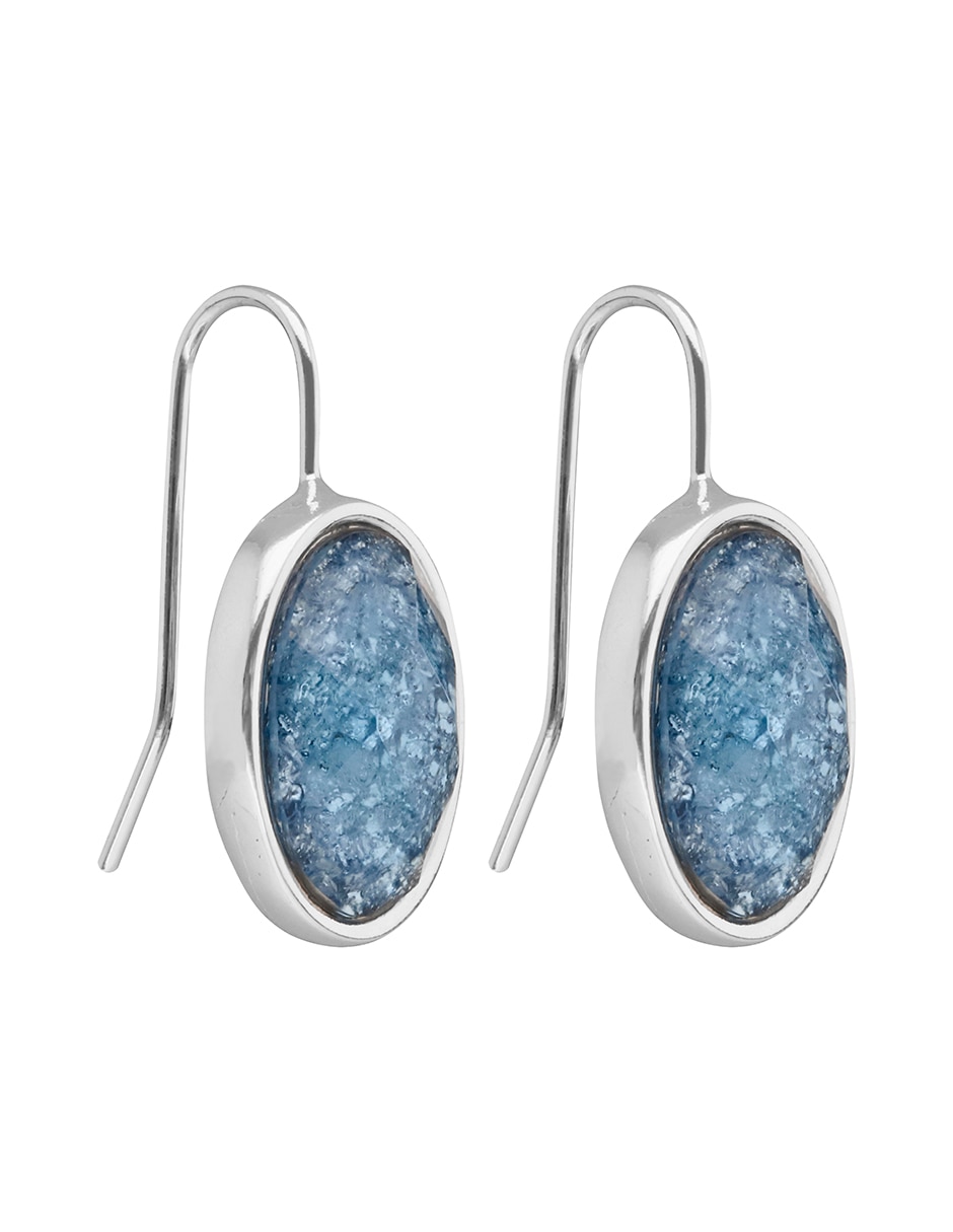 Aretes de gota Avenue of Americas con acabado liso 2