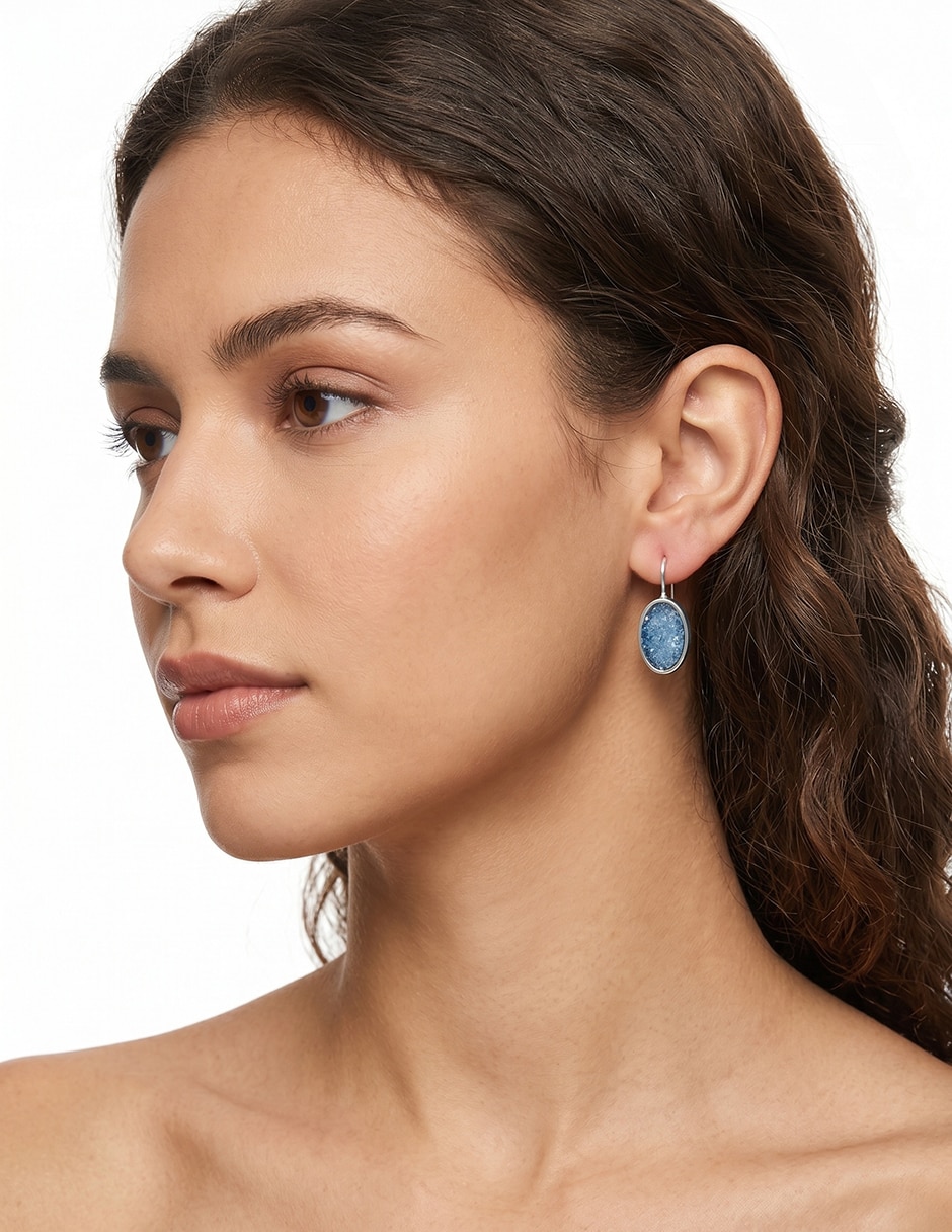 Aretes de gota Avenue of Americas con acabado liso 3