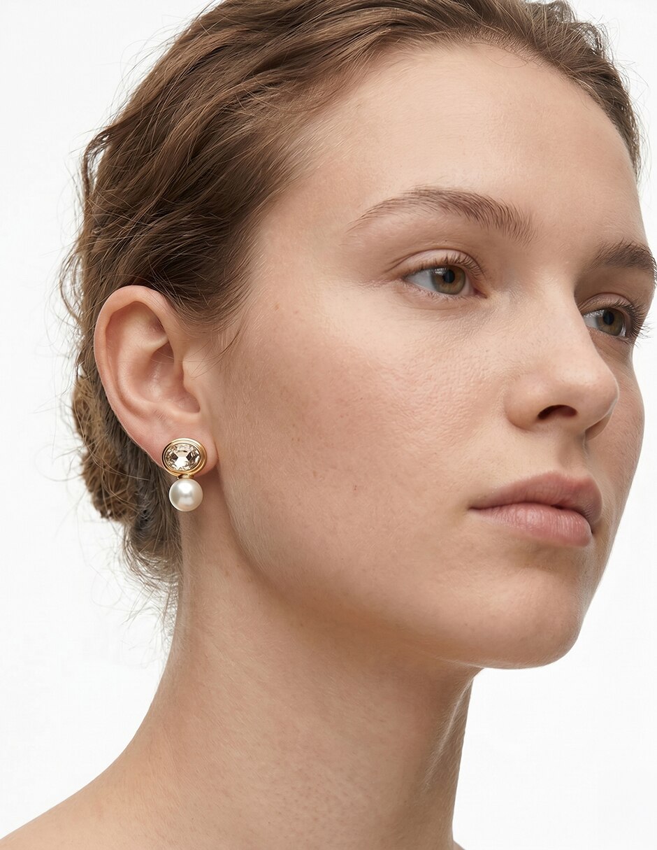 Aretes Bleeker Street con acabado pavé 3