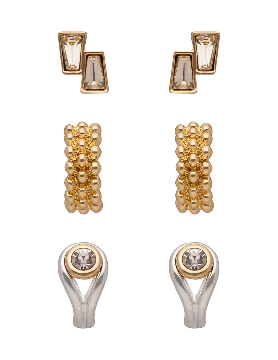 Aretes Wall Street con acabado pavé 2