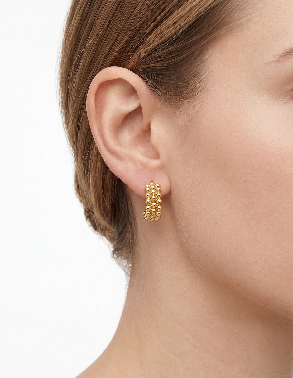 Aretes Wall Street con acabado pavé 3