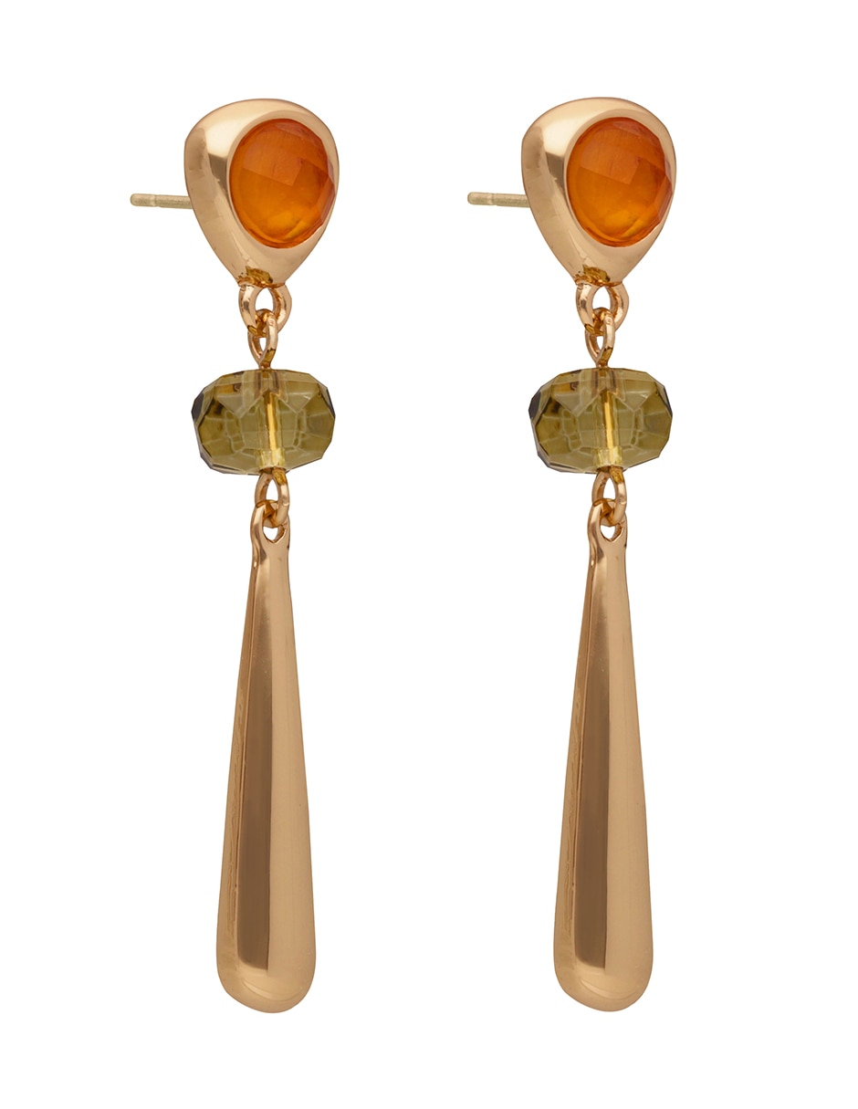 Aretes cortos Mulberry Street con acabado esmaltado