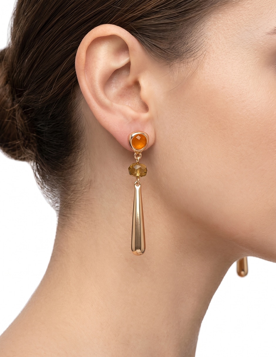 Aretes cortos Mulberry Street con acabado esmaltado 3
