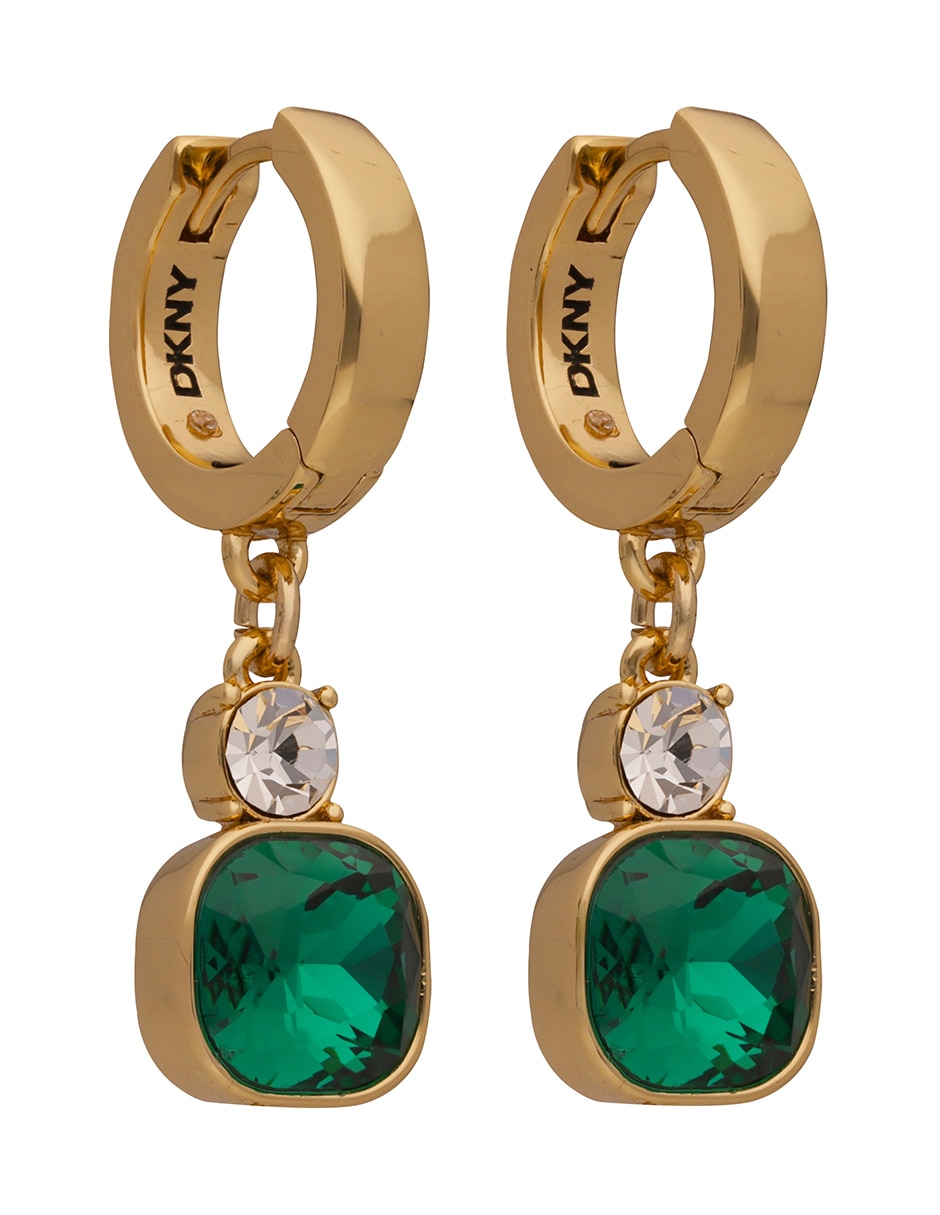 Aretes cuadrados Darianne con acabado pavé