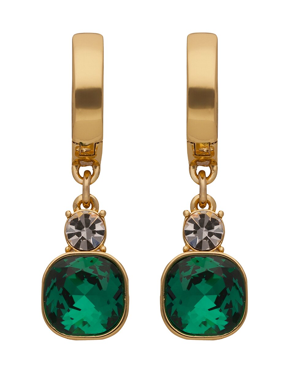 Aretes cuadrados Darianne con acabado pavé 2