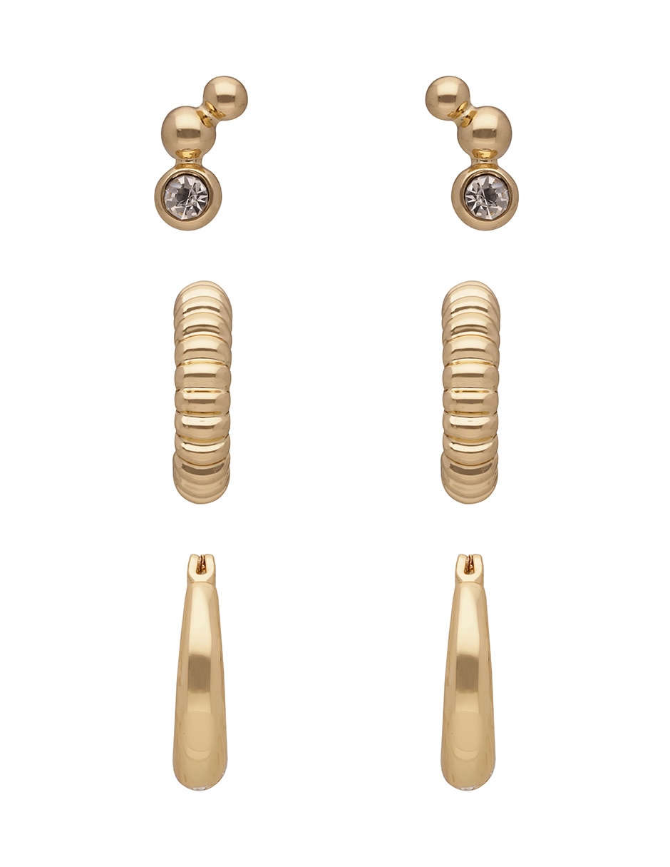 Aretes Wall Street con acabado pavé 2