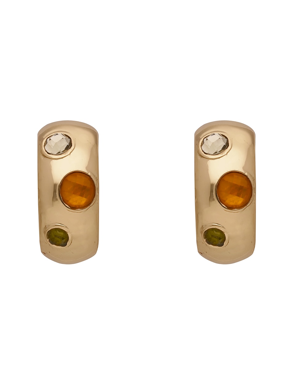 Aretes cortos Mulberry Street con acabado esmaltado 2