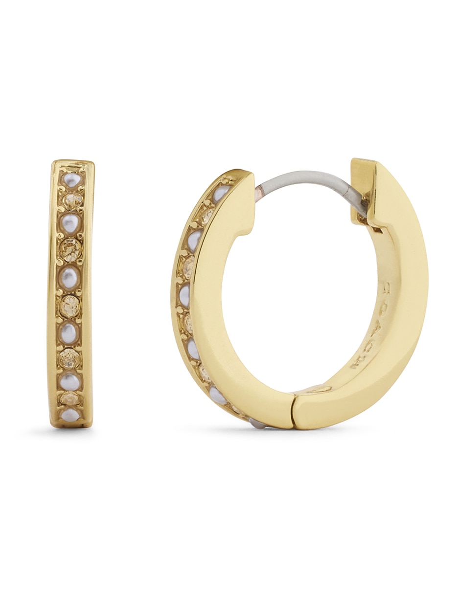 Aretes cortos coachmulti25 de latón con acabado brillante 1