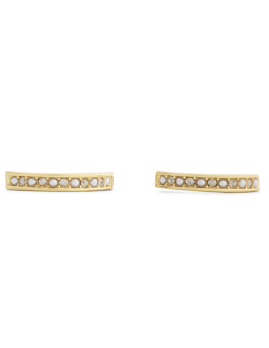 Aretes cortos circulares Coah con acabado brillante