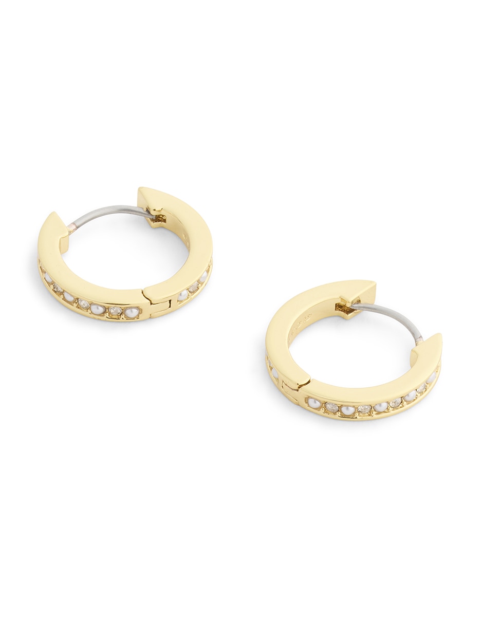 Aretes cortos coachmulti25 de latón con acabado brillante