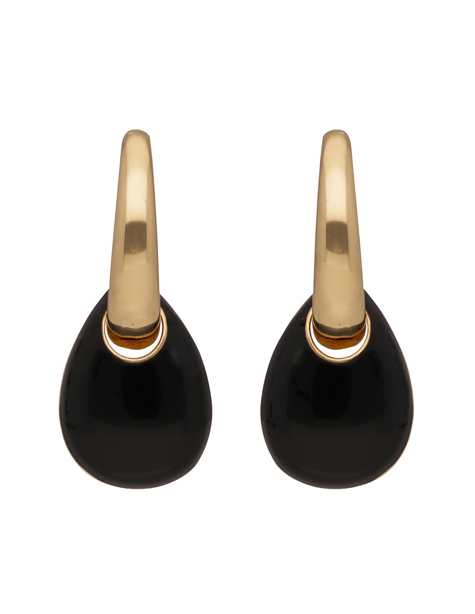 Aretes cortos de gota Rommily con acabado mate