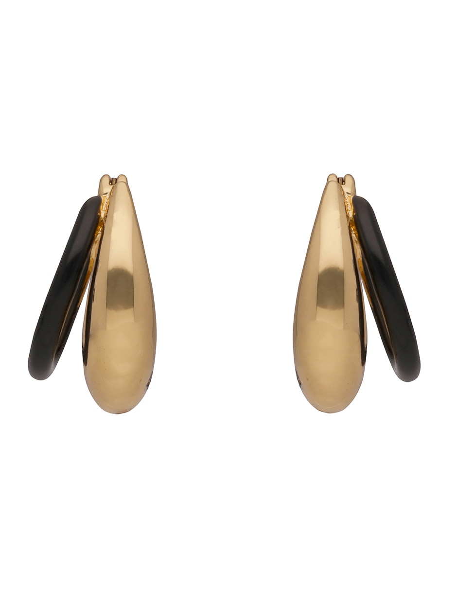 Aretes cortos Rommily con acabado mate