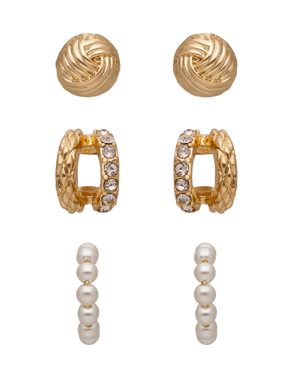 Aretes Wall Street con acabado pavé 2