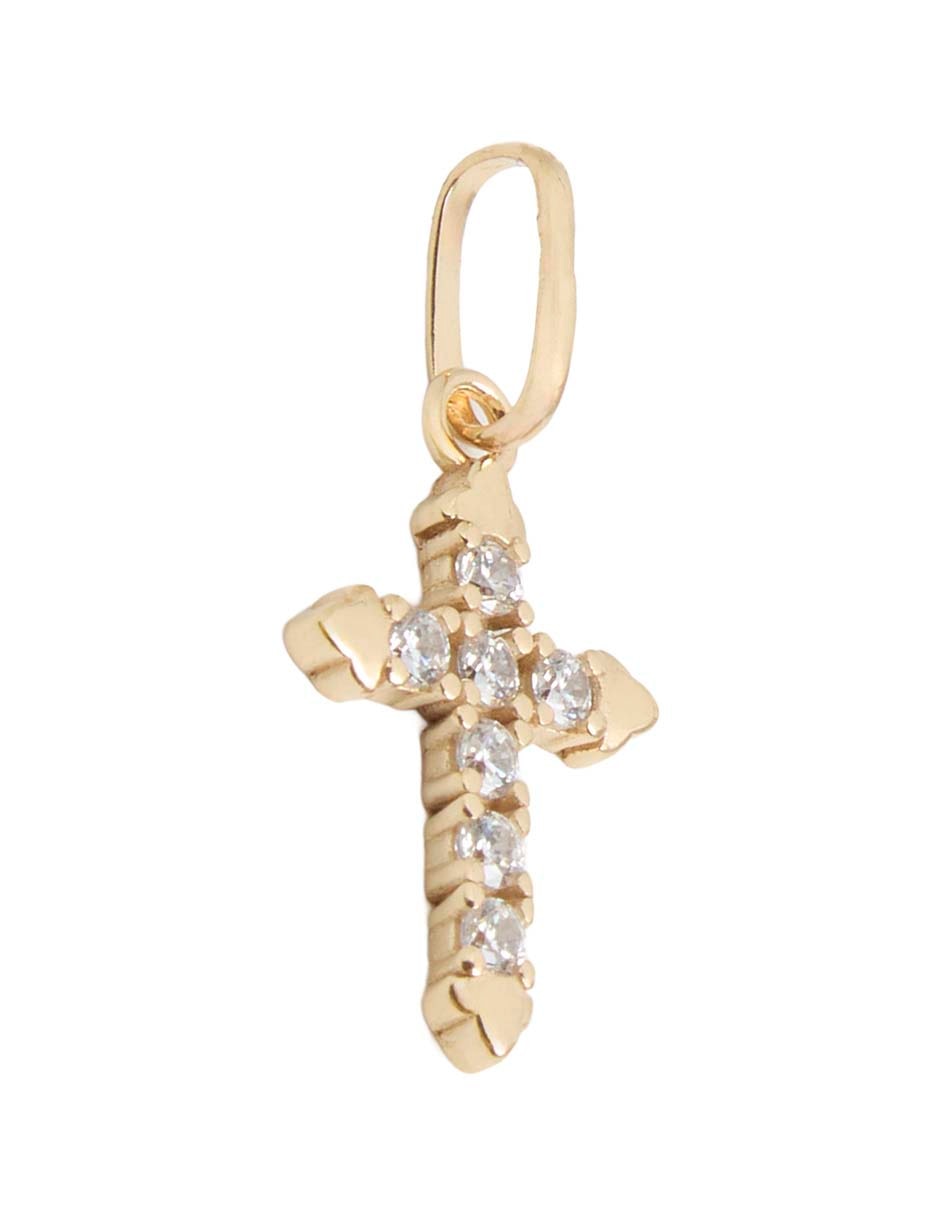Dije de cruz 18 k circonita 2