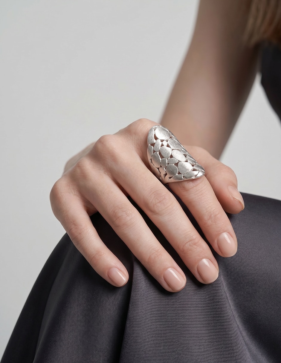 Anillo P925 de plata mate 4