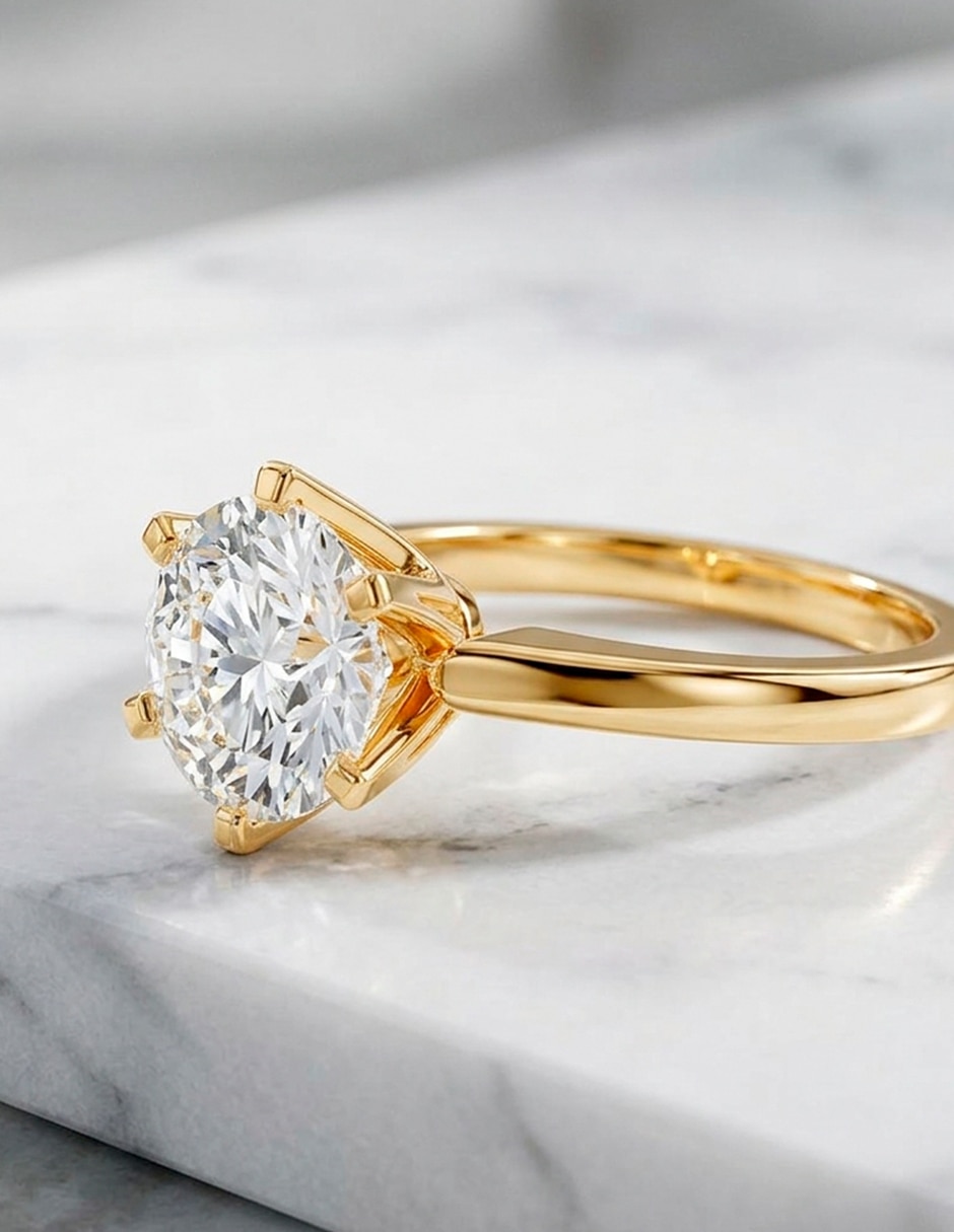 Anillo de compromiso de oro 9 k Amore Mio! 8