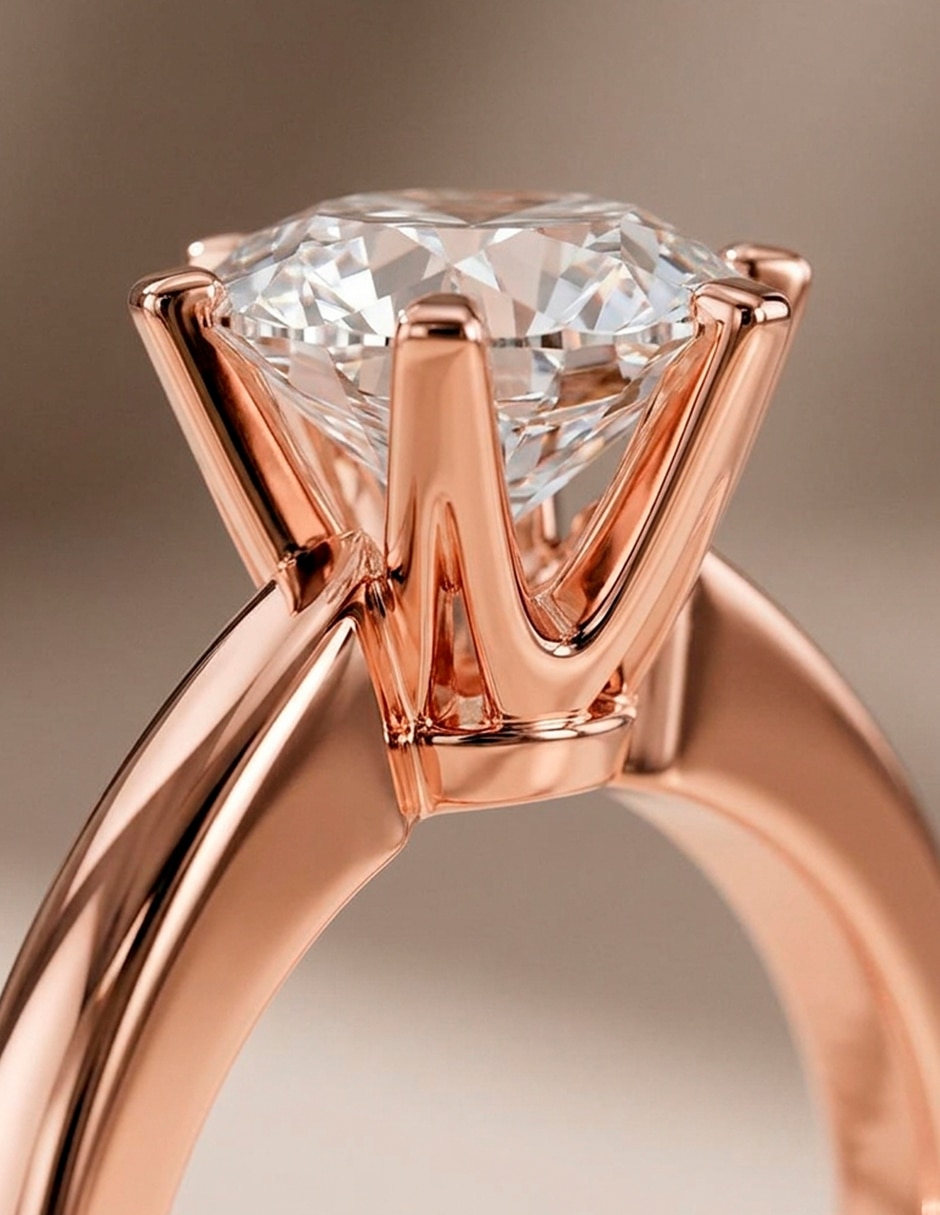 Anillo de compromiso de oro 9 k Amore Mio! 5