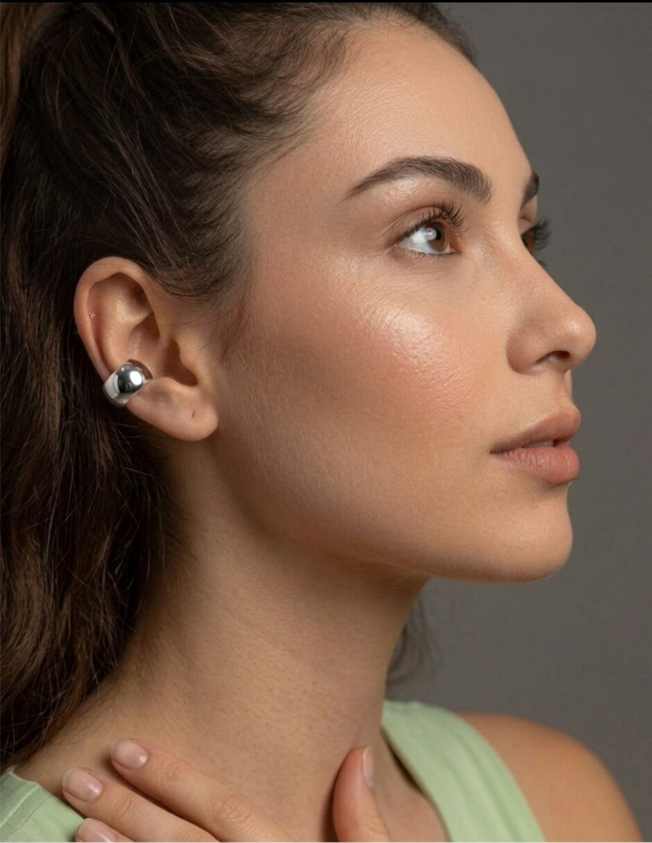 Aretes Brillo de plata P 925 con acabado brillante 5