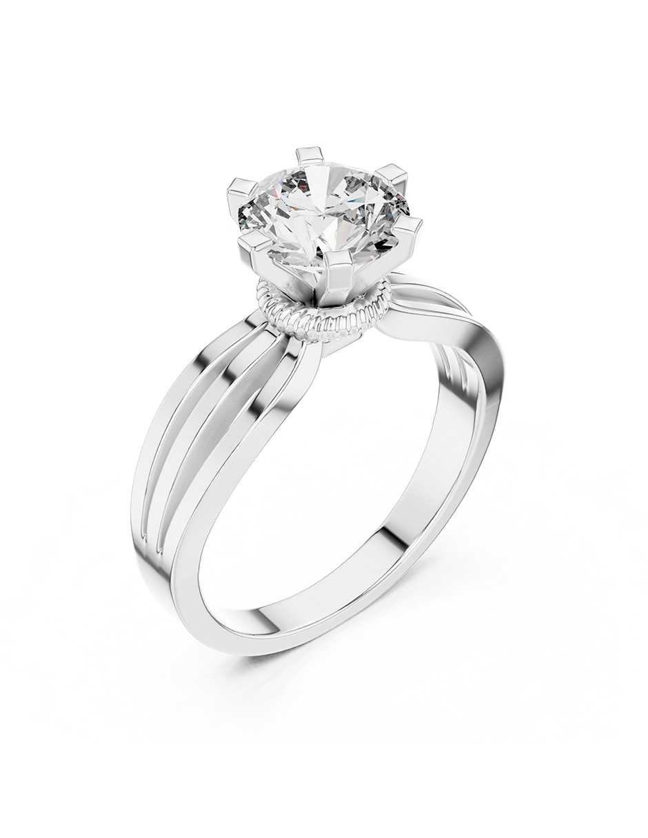 Anillo de compromiso de oro 14 k Amore Mio! 2