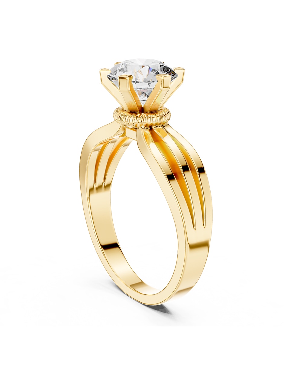 Anillo de compromiso de oro 14 k Amore Mio! 5