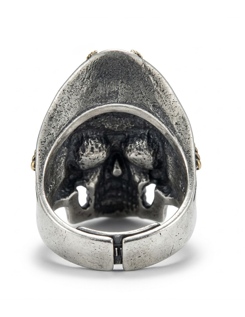 Anillo de calavera pulido