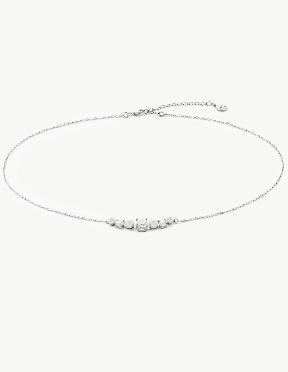 Collar españa de circular zirconia de plata p 925 2