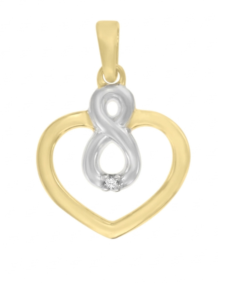 Dije de corazón de oro amarillo 14 K