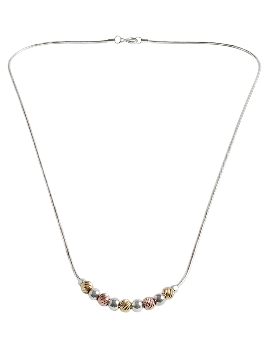 Cadena circular Casquilla de plata P 925