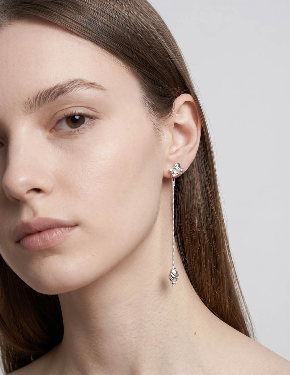 Aretes largos ovalados Oval de Plata P 925 4